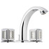 THG Metropolis cristal clair Смеситель для раковины, 3 отв., цвет: хром/прозрачный хрусталь