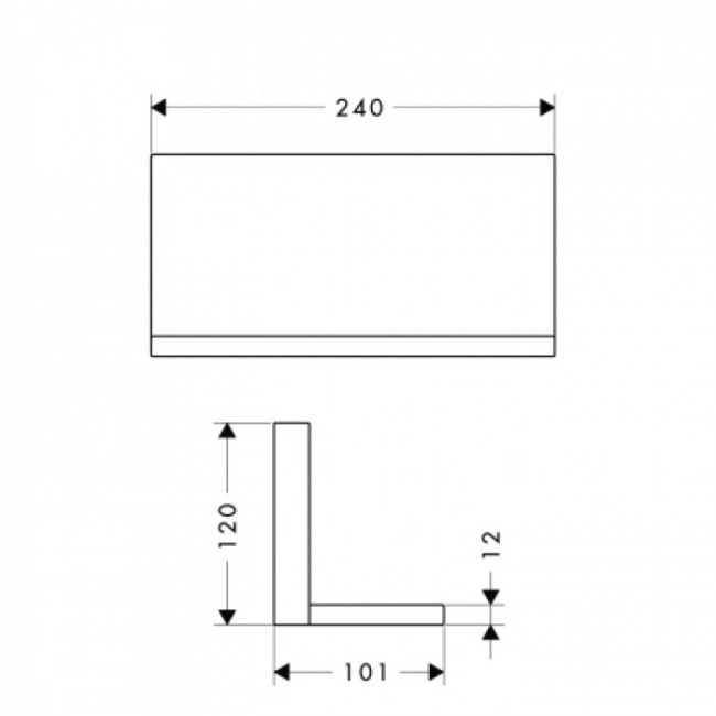 Axor ShowerCollection Длинная полочка, подвесная, цвет: хром