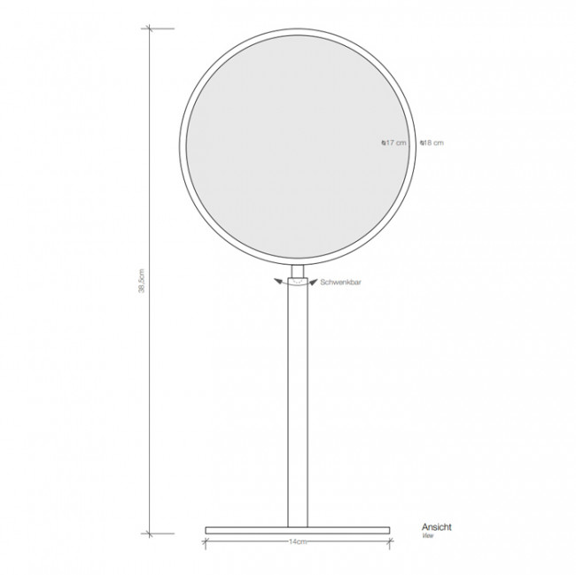 Decor Walther SPT 11 Косметическое зеркало 18xh39см, настольное, увел. 4x, хром Decor Walther SPT 11 Косметическое зеркало 18xh39см, настольное, увел. 4x, хром