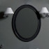 SIMAS Lante Зеркало овальное 90х62см, цвет: черный