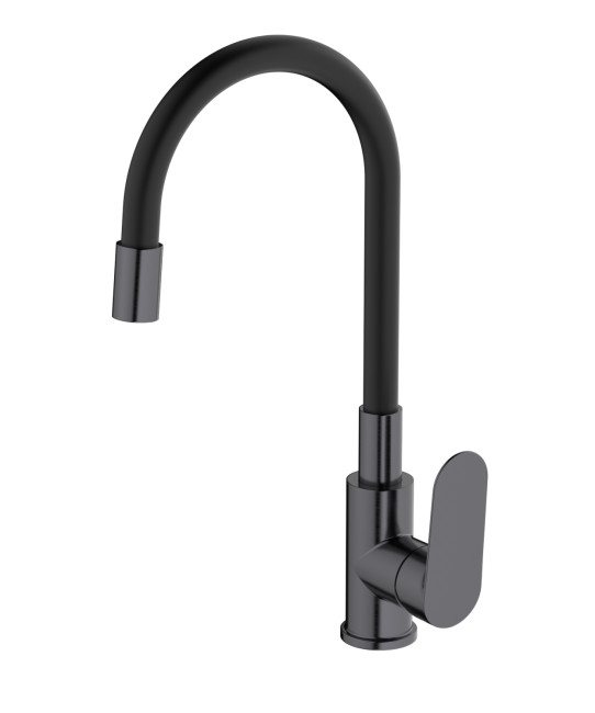 Смеситель для кухни HAIBA оружейная сталь/черный (HB73796-3)