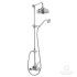 HUBER Victorian Настенная душевая система:термостат для душа,верхний душ,ручной душ с держателем и шланг, цвет: никель матовый