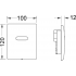 TECE TECEplanus Urinal Панель смыва для писсуара, с инфракрасным датчиком, 6 V батарея, цвет: белый глянцевый 9242356