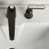 Devon&Devon Twenties Смеситель для раковины, на 3 отв., с донным клапаном, цвет: черный матовый/Bianco Carrara