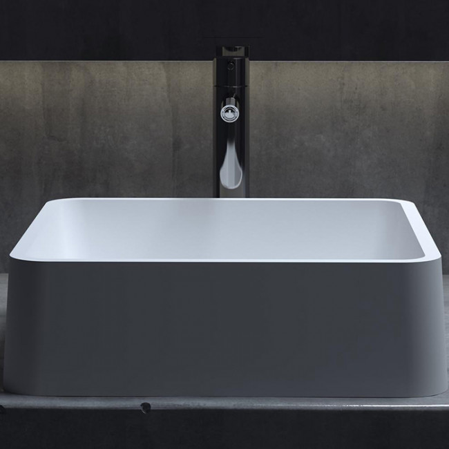 Salini Gloria Раковина накладная 41.5х41.5х12.5cм, без отв., без перелива, S-Stone, цвет: белый матовый