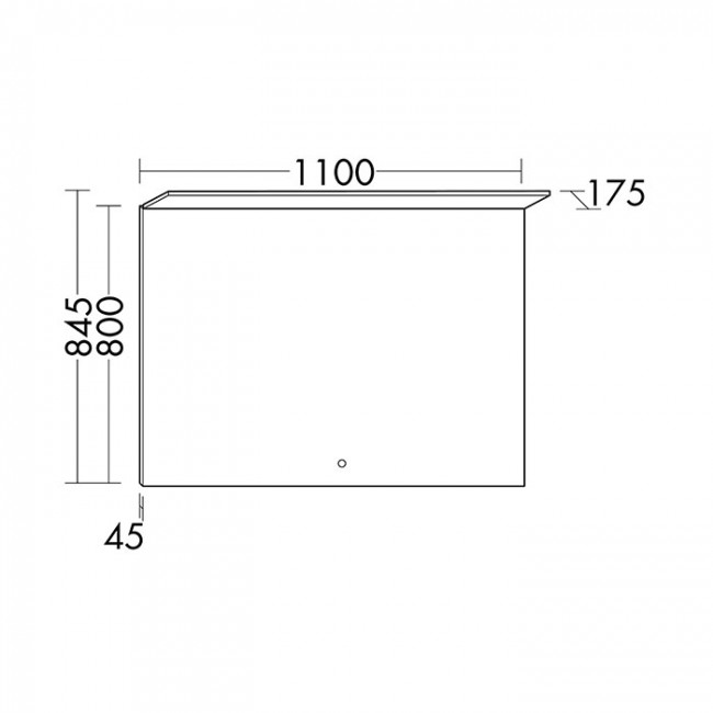 Burgbad Yso Зеркало с подсветкой 110x84.5 см, сенсорный выкл.