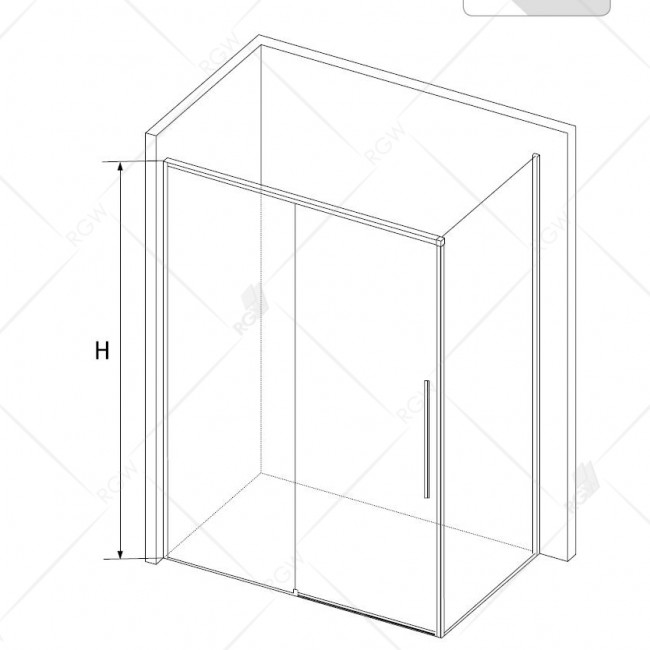 Душевой уголок RGW SV-42 (SV-12 + Z-050-2) 1100x800 мм Хром/Прозрачное