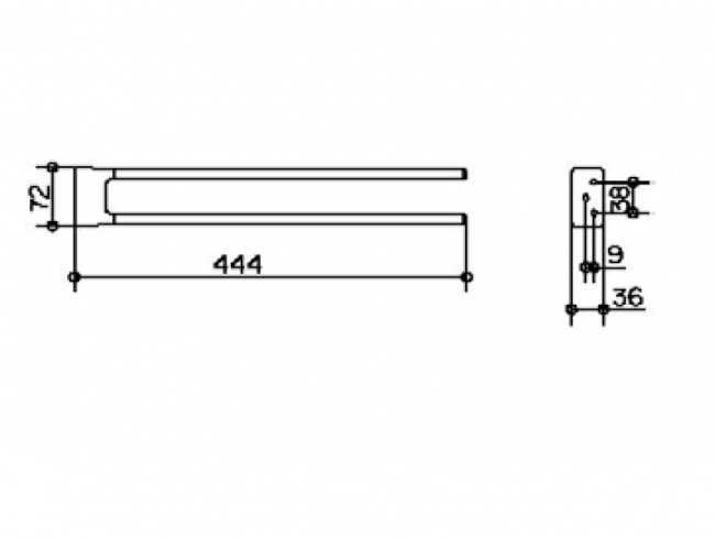Полотенцедержатель Keuco Industrie 14 41418 010000