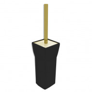 Bertocci Grace Туалетный ёршик, напольный, цвет: черная керамика/золото