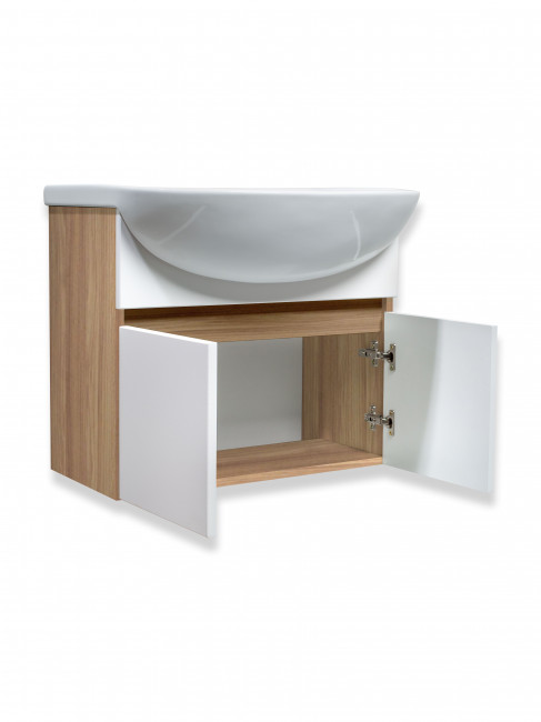 Тумба Runo Лада 50 подвесная блэквуд/белый под умывальник Уют 50 (00-00004577) Тумба Runo Лада 50 подвесная блэквуд/белый под умывальник Уют 50 (00-00004577)