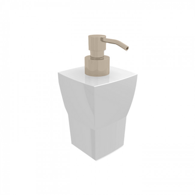 Bertocci Grace Дозатор настольный, цвет: белая керамика/nichel mat