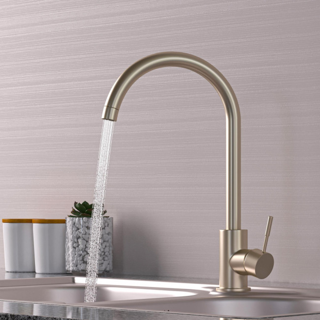 Смеситель для кухни 35k MIXLINE MLSS-0303 трубчатый излив (505147) Смеситель для кухни 35k MIXLINE MLSS-0303 трубчатый излив (505147)