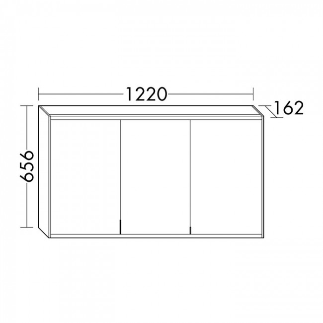 Burgbad Yso Зеркальный шкаф 122x65.6 см, с подсветкой, цвет: белый матовый