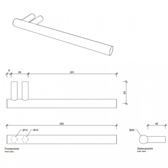 Decor Walther Bar HTH Полотенцедержатель 25см, подвесной, цвет: хром Decor Walther Bar HTH Полотенцедержатель 25см, подвесной, цвет: хром