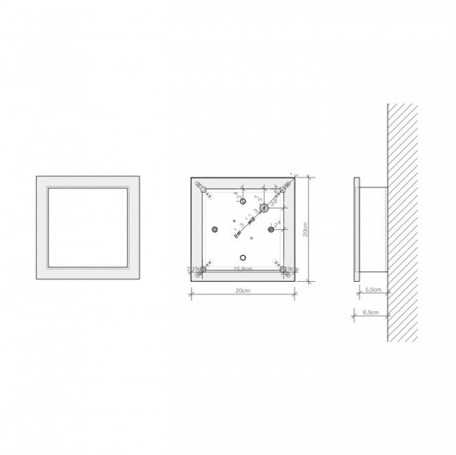 Decor Walther Kubic 20 Светильник потолочный 21x21x6.5см, 1x R7S 78mm max. 60W, цвет: никель сатинированный