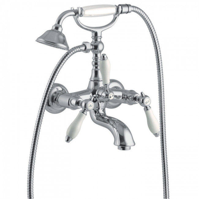 Carlo Frattini Herend Смеситель на ванну, в комплекте: шланг 1500 мм, ручной душ, цвет: хром Carlo Frattini Herend Смеситель на ванну, в комплекте: шланг 1500 мм, ручной душ, цвет: хром