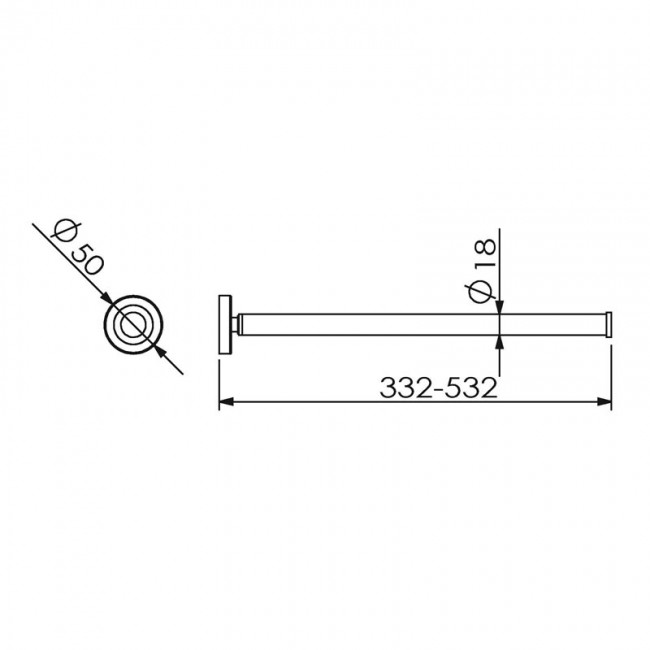 Полотенцедержатель телескопический 33-53 см Langberger Burano 11009A Полотенцедержатель телескопический 33-53 см Langberger Burano 11009A