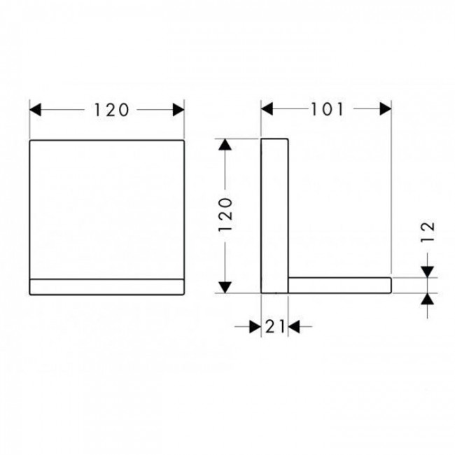 Axor ShowerCollection Короткая полочка, подвесная, цвет: хром
