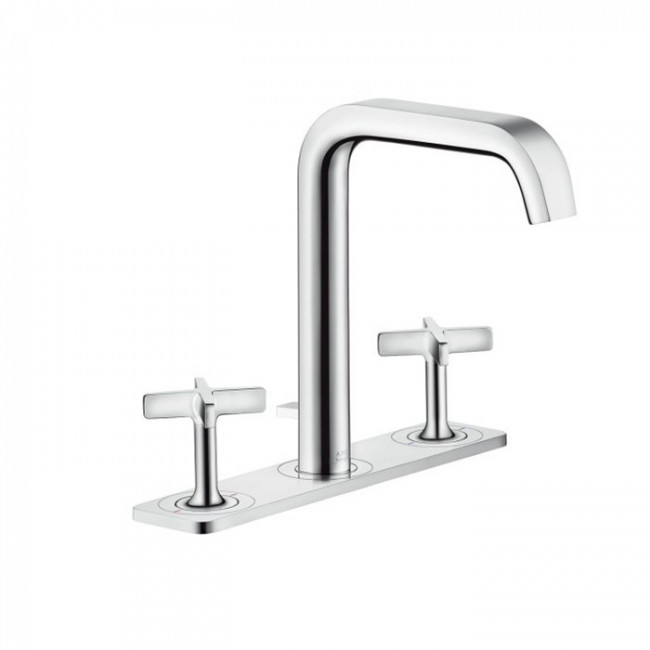 Axor Citterio E, Смеситель для раковины 170, на 3отверстия, с панелью и сливнымгарнитуром, цвет: хром Axor Citterio E, Смеситель для раковины 170, на 3отверстия, с панелью и сливнымгарнитуром, цвет: хром