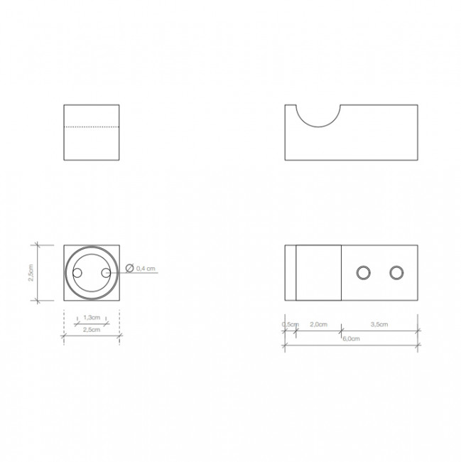 Decor Walther Corner HAK4 Крючок подвесной, цвет: черный матовый