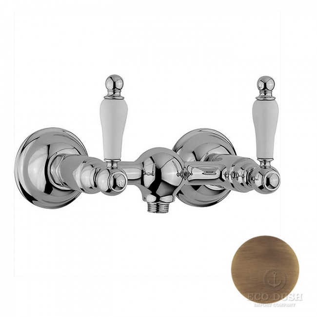 CISAL Arcana Toscana Смеситель двухвентильный настенный для душа, цвет: бронза CISAL Arcana Toscana Смеситель двухвентильный настенный для душа, цвет: бронза