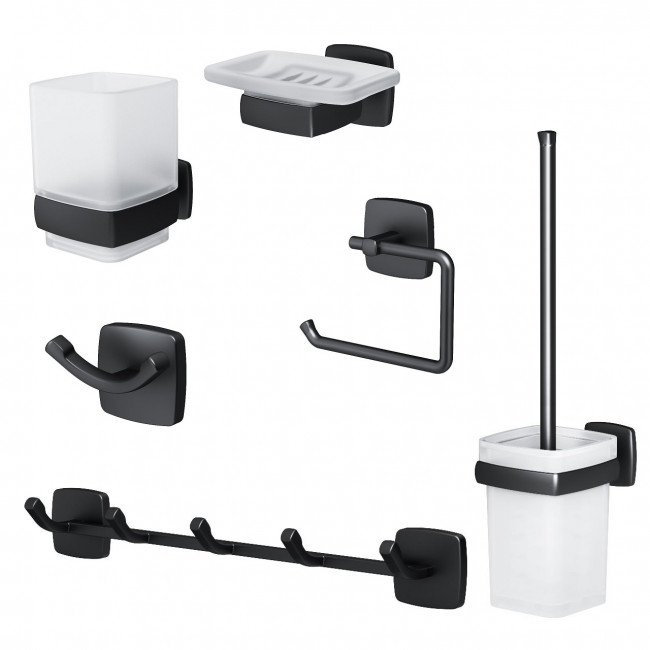 AM.PM AK90D2106B Gem набор аксессуаров для зоны красоты и туалета, черный AM.PM AK90D2106B Gem набор аксессуаров для зоны красоты и туалета, черный