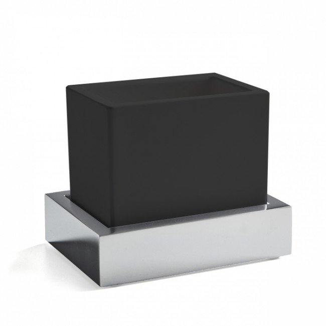 3SC SK 3.0 Стакан подвесной, композит Solid Surface, цвет: чёрный/хром