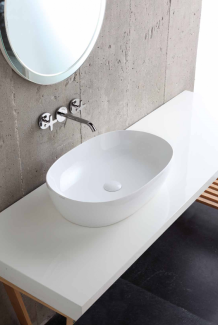 AZZURRA ELEGANCE Раковина 60х40 см, без отв., накладная, цвет: белый ELLA060400C0BI/(ECI60 bi*0)