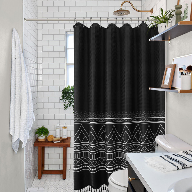 Шторка для ванной 183x213 Carnation Home Fashions Black OHO213BLK