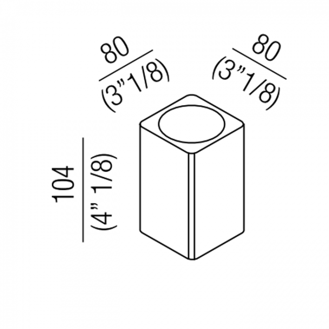 Agape Surf Стакан настольный, цвет: белый