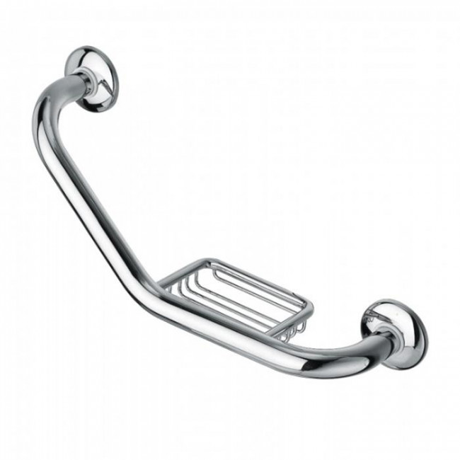 Поручень для ванны с мыльницей Bongio Brasil&Hotelerie, цвет: хром