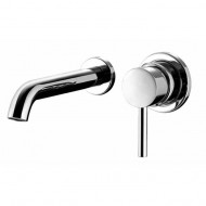 Bossini Z005302.030 Oki Смеситель настенный встраиваемый с изливом 22 см, с встроенной частью, цвет: хром