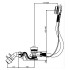SANIT Swing Basic слив-перелив полуавтомат стандартный (длина тросика 65см), с сифоном и отводом диаметром 40/50мм, хром