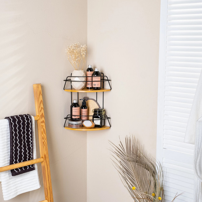 Полка угловая ЧМЗ Модулус Бамбук 22х22х37,4 см., (509-005-02)