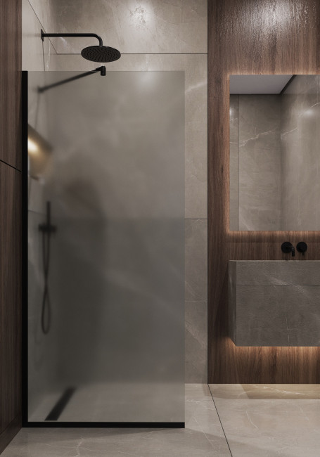 Душевая перегородка Timo TP-890/03F-8 в узком профиле 1950*890, стекло матовое 8 мм (T08)