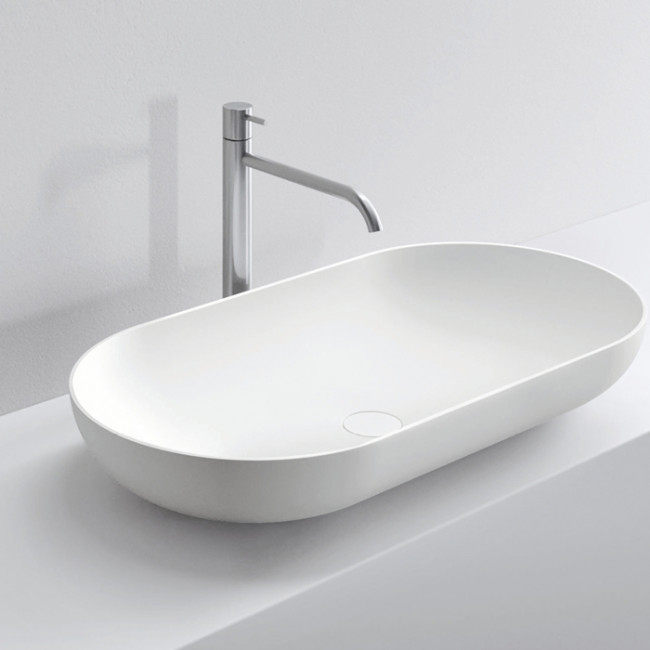 NOORTH milldue edition Раковина 81х42х13 см, без отв., накладная, цвет: белый