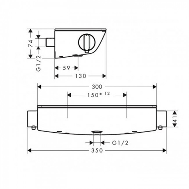 Hansgrohe Ecostat Select Термостат для душа, на 1 источник, настенный монтаж, цвет: белый/хром Hansgrohe Ecostat Select Термостат для душа, на 1 источник, настенный монтаж, цвет: белый/хром