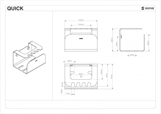 Стакан для зубных щеток Sonia Quick 185283