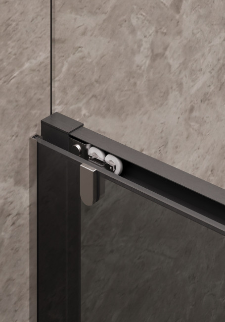 Душевая дверь Timo TD-150/03GR-6, раздвижная 1950*1500, стекло графит 6 мм (T05)