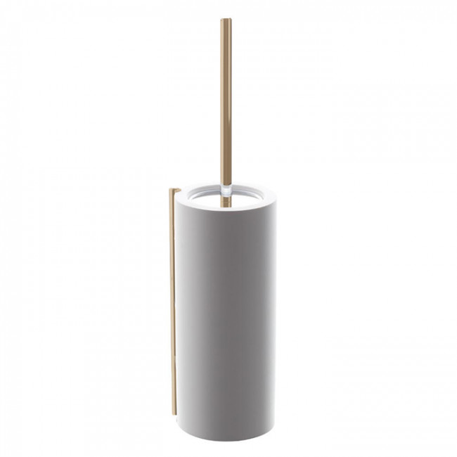 Bertocci Easy Ерш напольный из композита, отделка "медовые соты", цвет: белый матовый/розовое золото