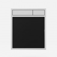 SANIT Панель управления LIS(без подсветки), стекло черное/клавиши хром