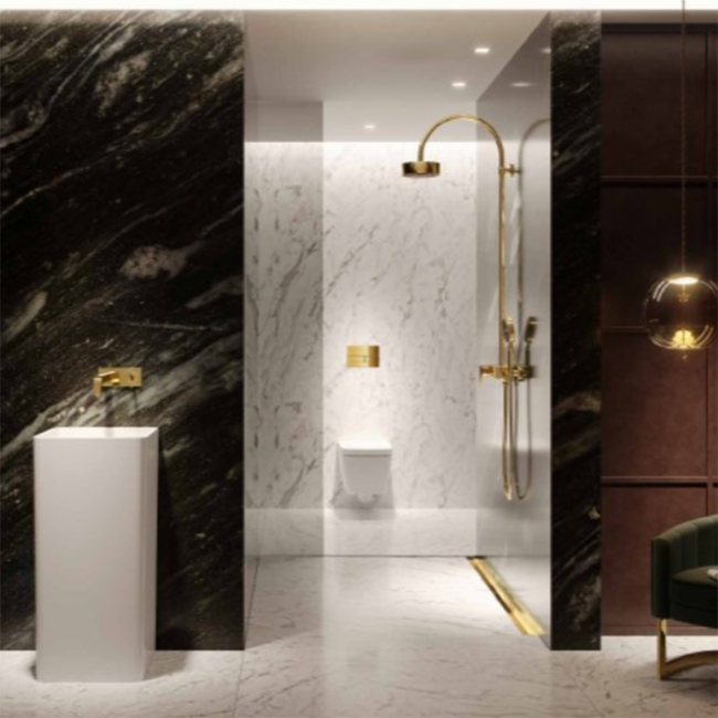 TECE Профиль для душа TECEdrainprofile, 1000 мм, PVD Polished Gold Optic 671012