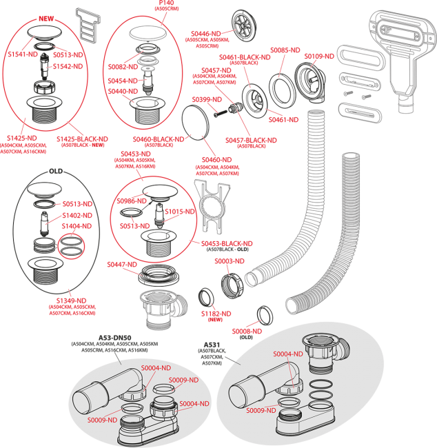 Alcaplast A507CKM Сифон для ванны CLICK/CLACK, металл A507CKM Alcaplast A507CKM Сифон для ванны CLICK/CLACK, металл A507CKM
