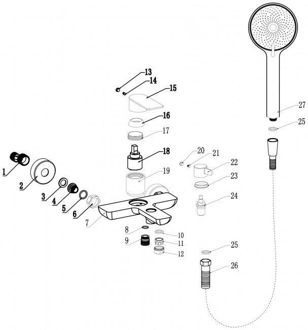 Смеситель для ванны Fmark (FS8803H)