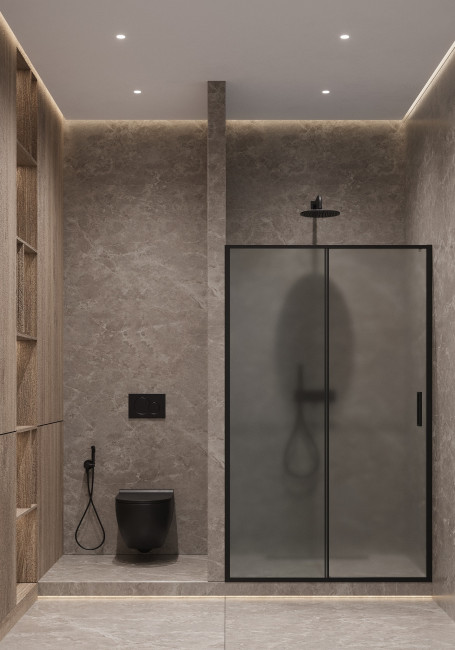 Душевая дверь Timo TD-120/03F-6, раздвижная 1950*1200, стекло матовое 6 мм (T02)