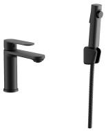 Смеситель для раковины BELZ с гигиенической лейкой черный (B12713-7)