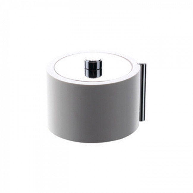 Bertocci Easy Контейнер с крышкой, композит, цвет: белый матовый/хром