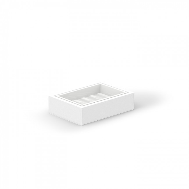 Decor Walther Brownie Мыльница подвесная, имитация кожи, цвет: белый