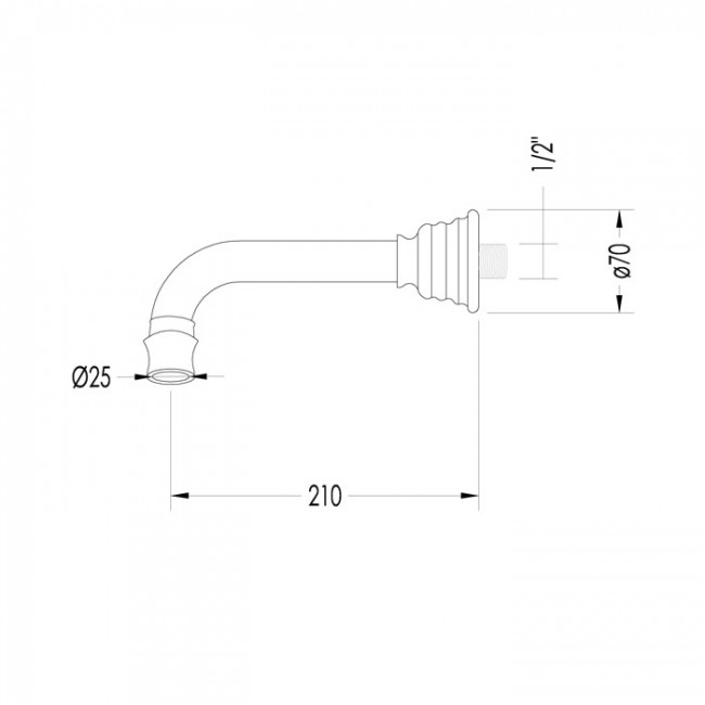 Devon&Devon Heritage Излив для раковины, цвет: хром
