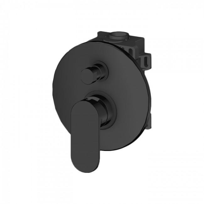 Gattoni H2Omix7000 Смеситель для душа, встраиваемый, на 2 выхода с коробкой GBOX, цвет: черный матовый Gattoni H2Omix7000 Смеситель для душа, встраиваемый, на 2 выхода с коробкой GBOX, цвет: черный матовый